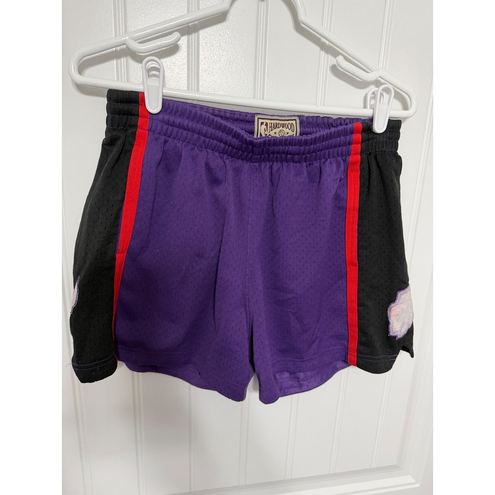 Mitchell & Ness Basketball Shorts Mens M Purple Toronto Raptors Mesh NBA 5656